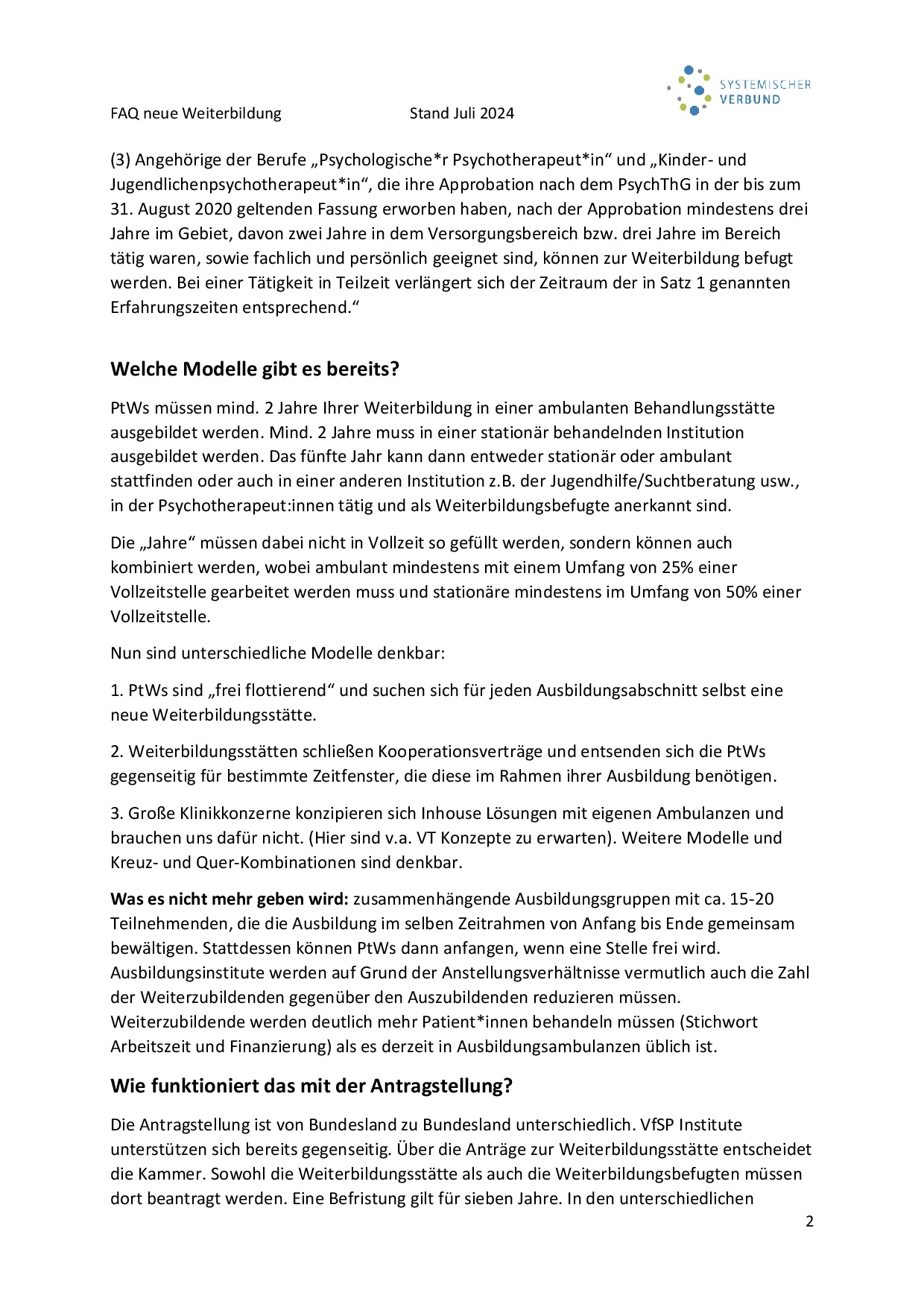 FAQ neue Weiterbildung fuer interessierte Institute 002 1